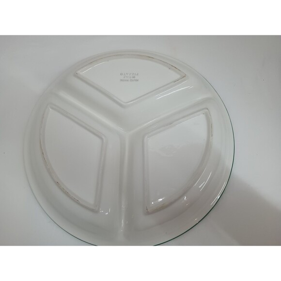 Vintage 3 Chamber Pizzato Divided Vegetable Dish Hand Painted - Picture 2 of 7
